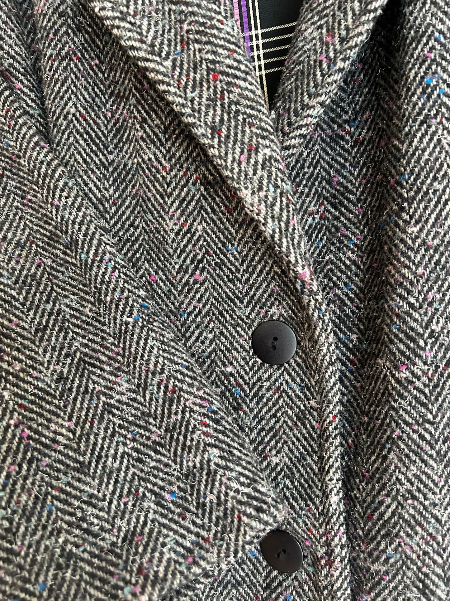 Vintage Chevron Multicolor Long Coat