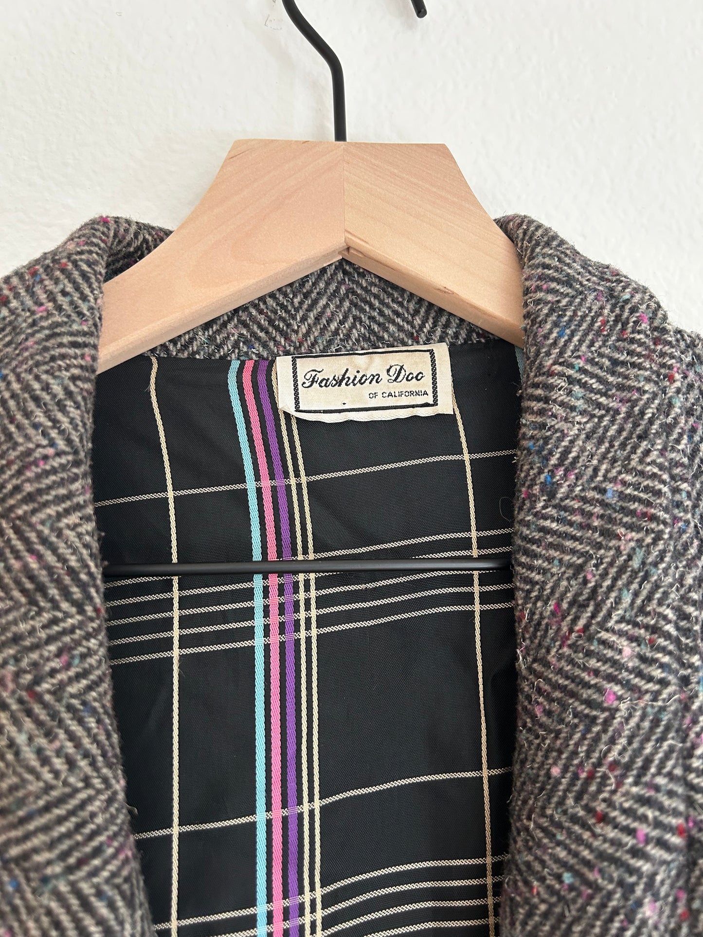 Vintage Chevron Multicolor Long Coat