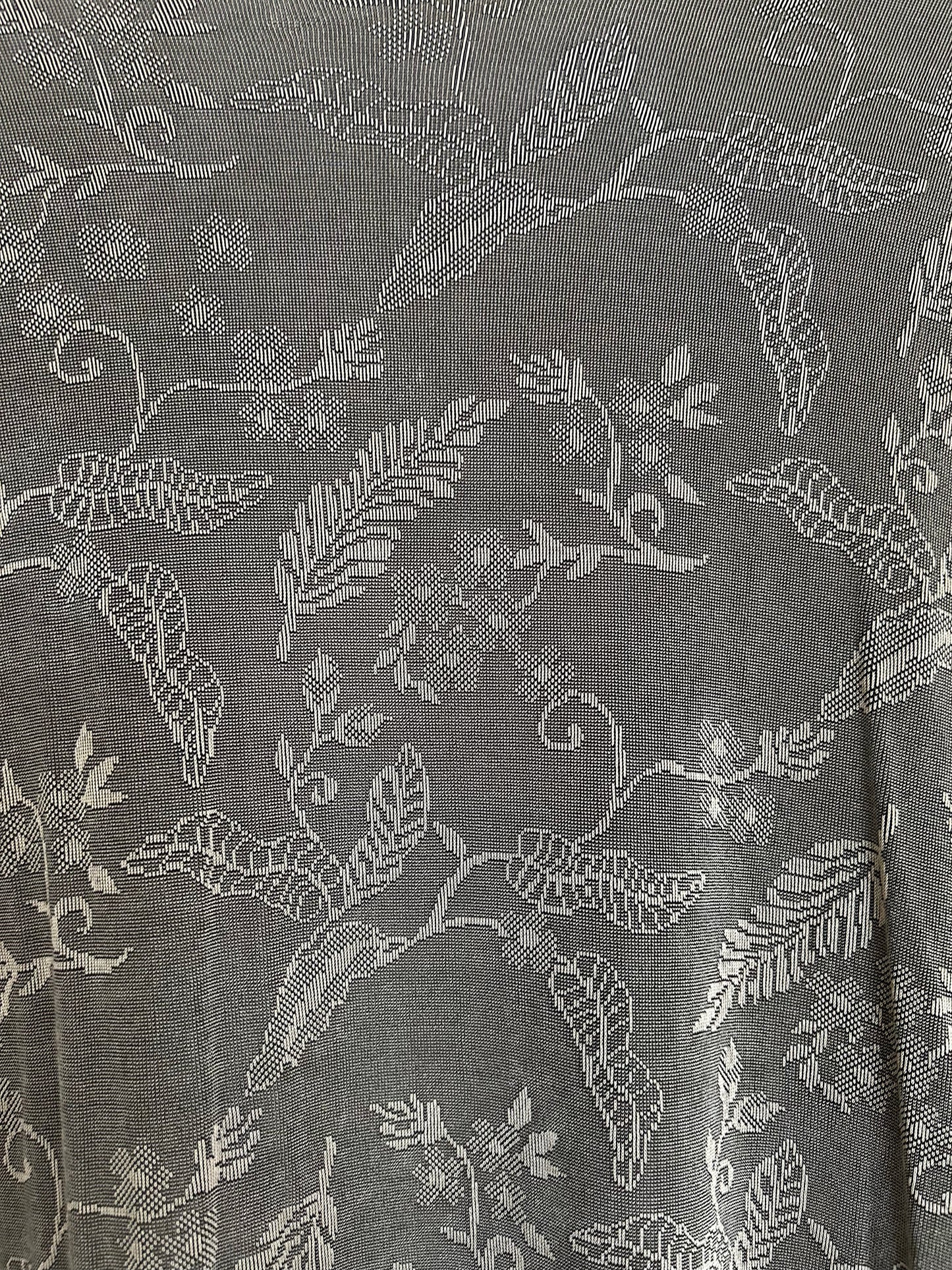 Vintage Floral Patterned Green Long Sleeve