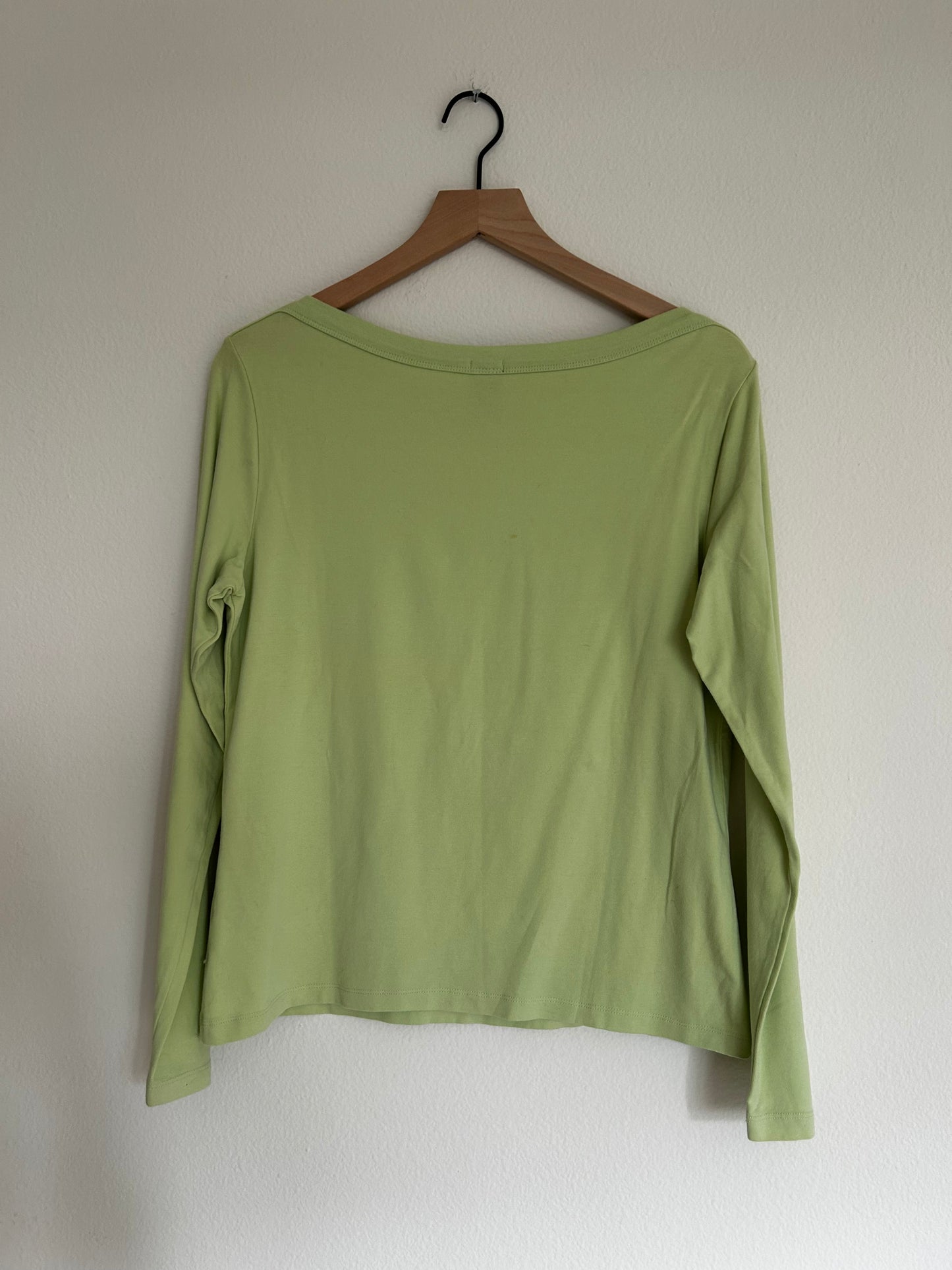 Vintage GAP Lime Green Boat Neck Long Sleeve