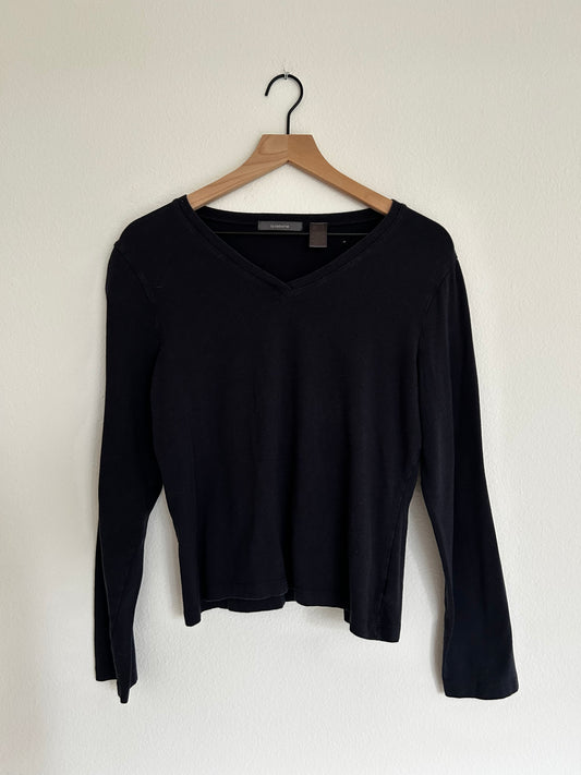 Liz Claiborne | Navy V-Neck Long Sleeve Top