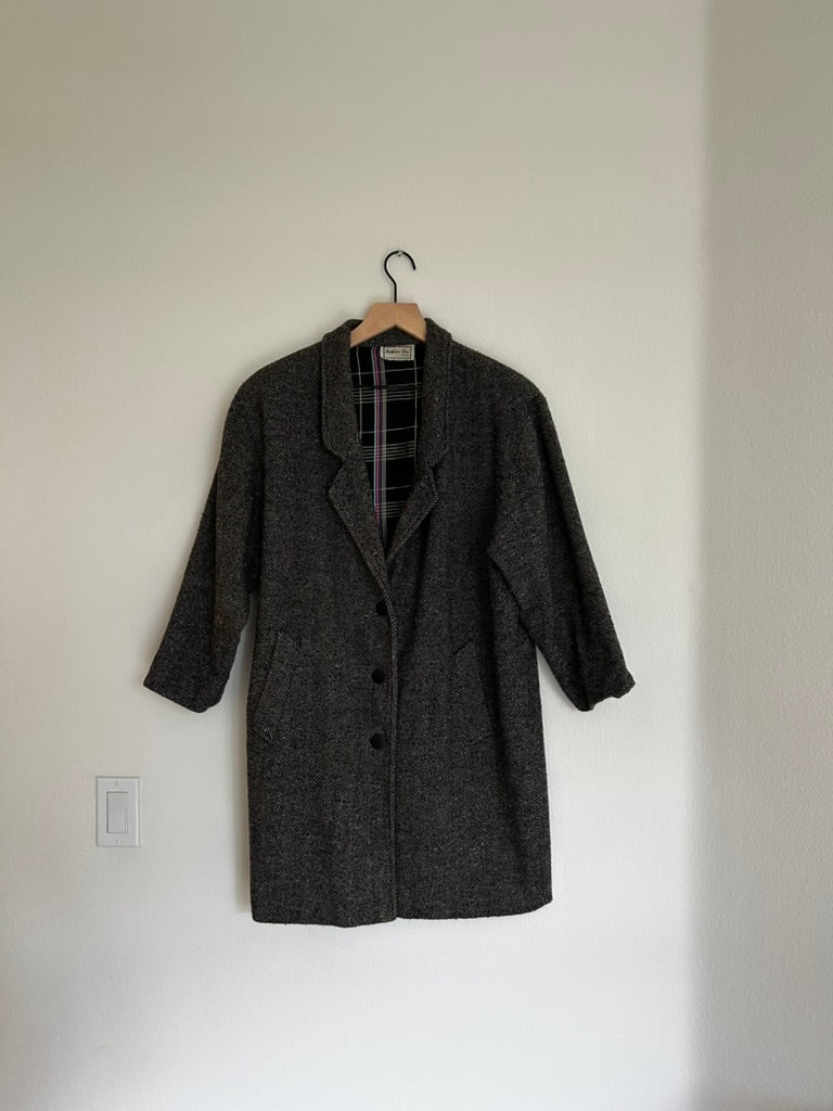 Vintage Chevron Multicolor Long Coat