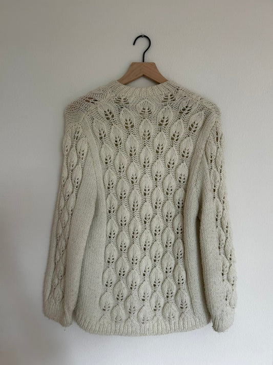 Knitted White Cardigan