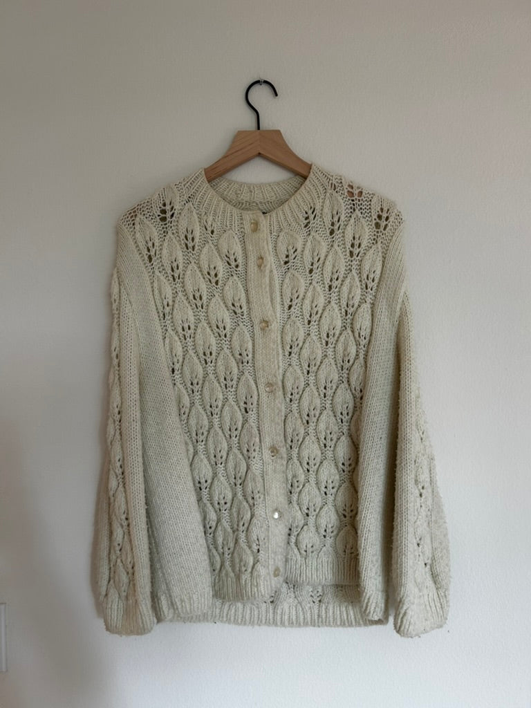 Knitted White Cardigan