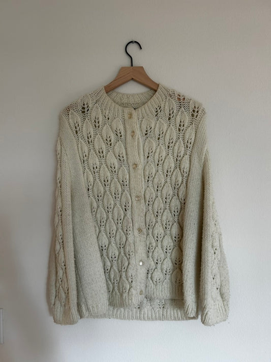 Knitted White Cardigan