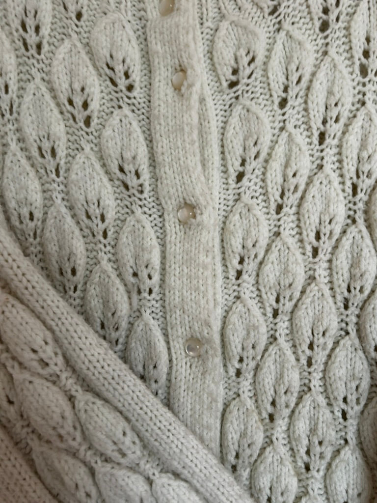 Knitted White Cardigan