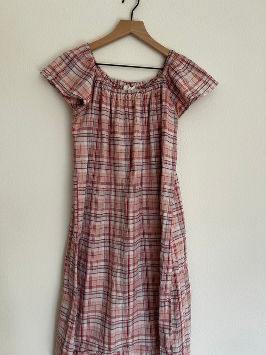 Pink Plaid Babydoll Dress