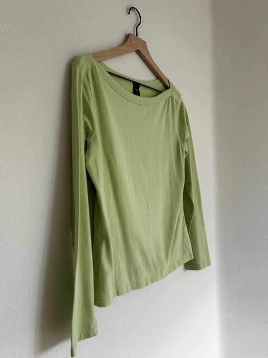 Vintage GAP Lime Green Boat Neck Long Sleeve
